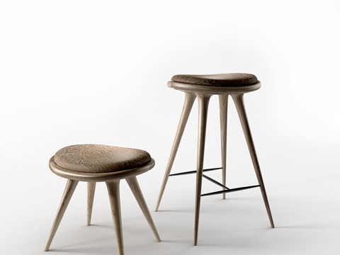  现代餐椅 单椅 椅子 休闲椅 吧椅3d模型 