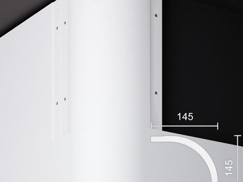  半径石膏连接件SRG 006 (145x145)3d模型 