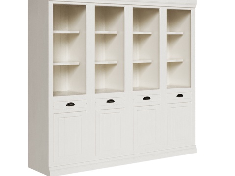  OM海岸风带门抽屉书柜3d模型 