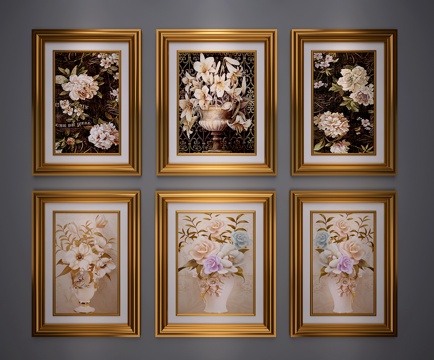  欧式挂画 美式挂画3d模型 