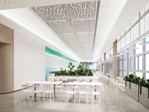 学校餐厅空间su模型