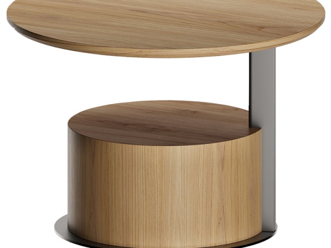  柚木咖啡桌 MARIE 603d模型 