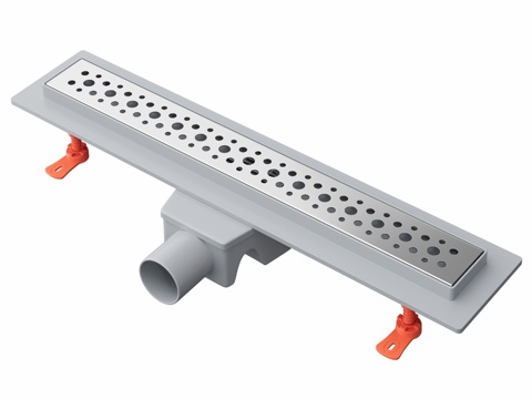  OM淋浴排水盘（托盘）EWRIKA 50厘米带月纹格栅3d模型 