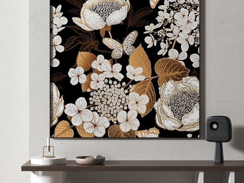  现代，简约，复古，中古，新中式，装饰画3d模型 