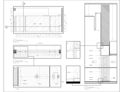 电动门玻璃门节点大样图cad施工图