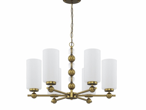  OM灯具（白炽灯款），黄铜材质，白色，AURO3d模型 