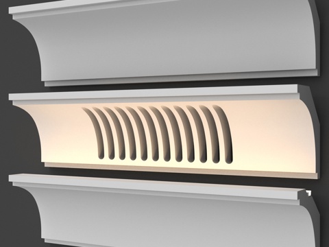  带通风与灯光变体的341号檐口3d模型 