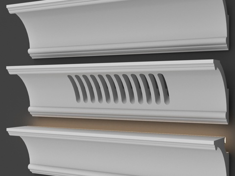  带通风与灯光变体的458号檐口3d模型 