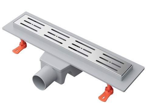  OM淋浴排水（托盘）EWRIKA 40厘米带雨纹格栅3d模型 