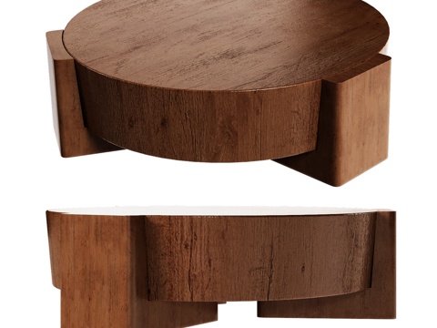  OM极简圆形咖啡桌3d模型 