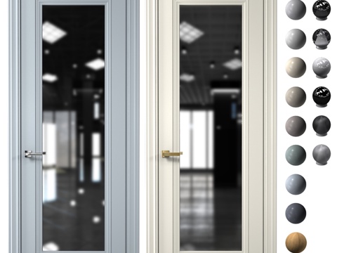  AurumDoors室内门系列，钴蓝30款 高2300毫米3d模型 