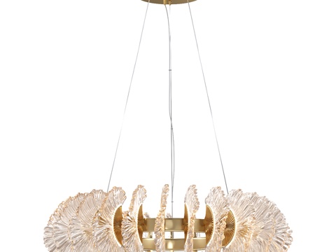  海洋萤石600毫米吊灯FL1094-6P (OM)3d模型 