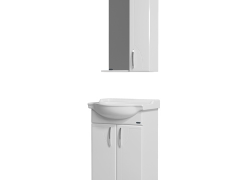  OM SANITA IDEAL 梳妆柜+镜子+洗脸盆 R3d模型 