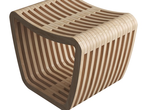  实心柚木凳AL DENTE3d模型 