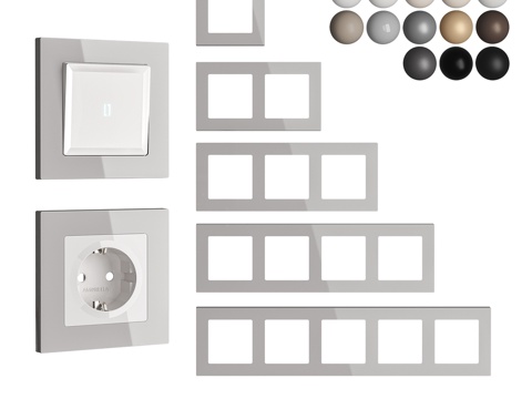  OM插座开关框架 Ambrella Volt s3d模型 
