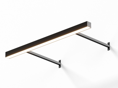  学校黑板用LED灯3d模型 