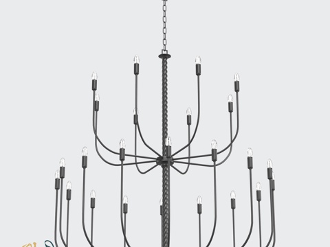  悬挂式水晶吊灯 RS118 16+83d模型 
