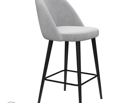  OM椅子 洛杉矶 酒吧木质款3d模型 