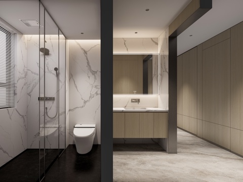 卫生间 洁具 卫浴 现代风格su模型