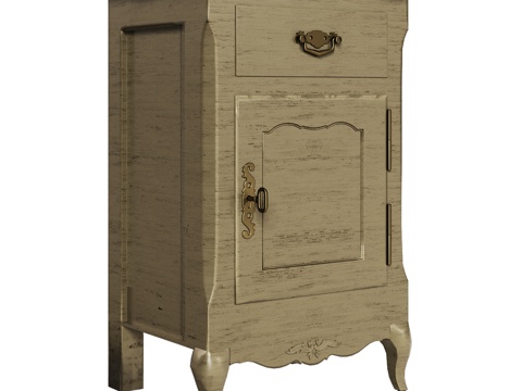  OM经典风格床头柜3d模型 