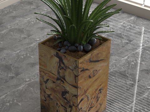  植物摆件3d模型 