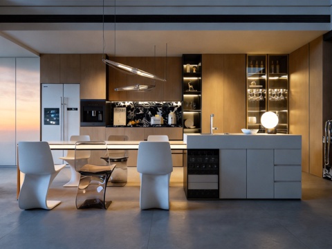 餐桌椅组合 餐厅su模型