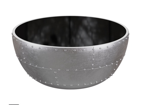  OM餐桌咖啡涡轮玻璃台面款3d模型 