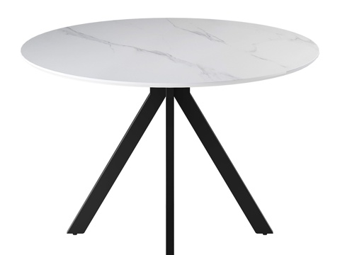  OM玻璃风格餐桌853圆形118x118瓷质3d模型 