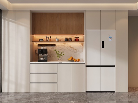  现代酒柜 冰箱酒柜 冰箱柜 开放酒柜3d模型 