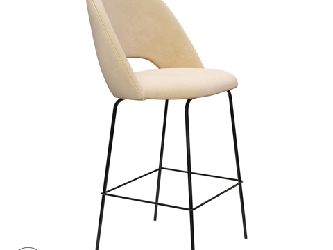  OM椅子科威特EASY吧台金属款3d模型 