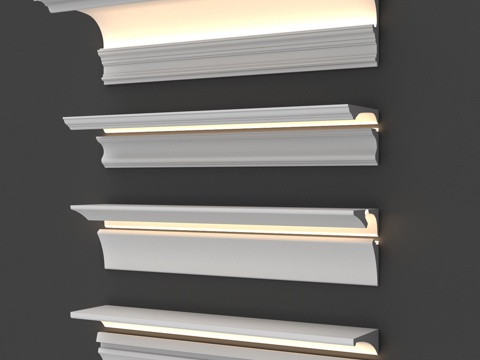  灯饰檐口3d模型 