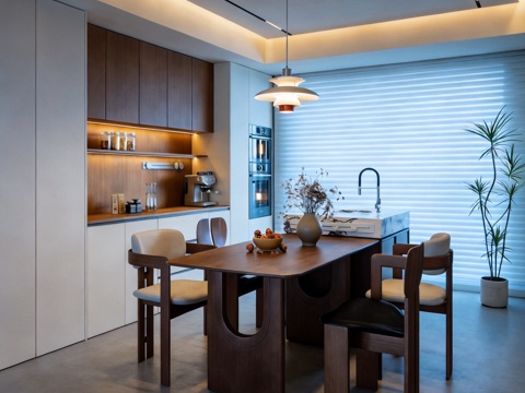 餐桌椅组合 餐厅su模型