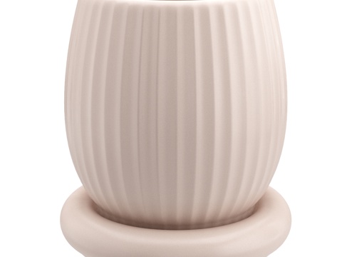  OM_Edge系列奶油色花盆，2.7升3d模型 