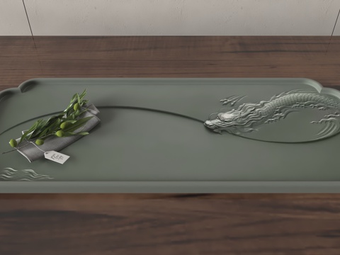  现代茶盘3d模型 