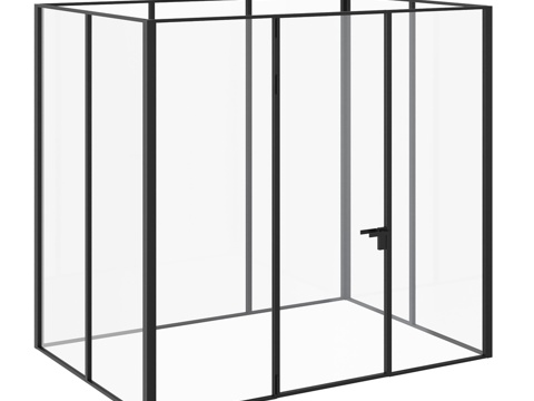  带平开门固定隔断 PROFILDOORS3d模型 