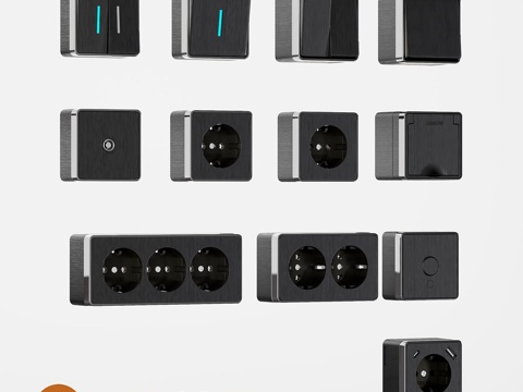  OM 表面安装式插座和开关 Gallant We3d模型 