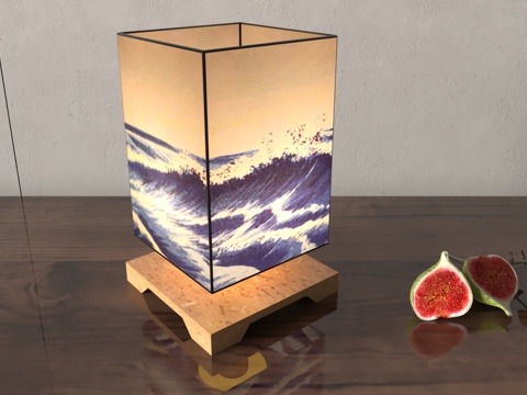  新中式台灯3d模型 