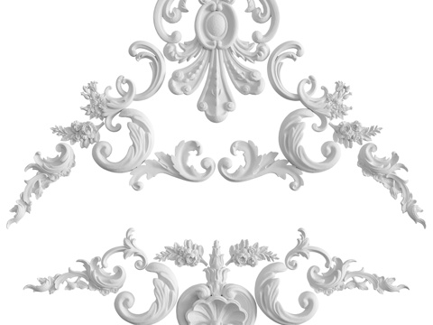  套装中心件113号与套装转角件175号3d模型 