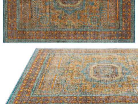  地毯“MAMELUK” 灰-金3d模型 