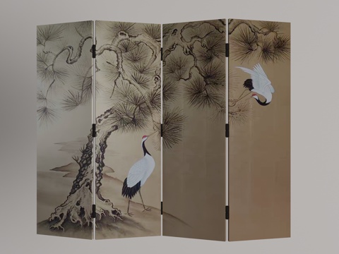  现代屏风3d模型 