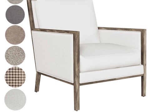  OM极简扶手椅3d模型 