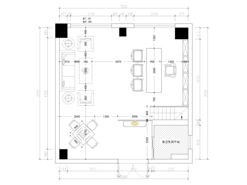 茶室 办公室 最新全套施工图cad施工图