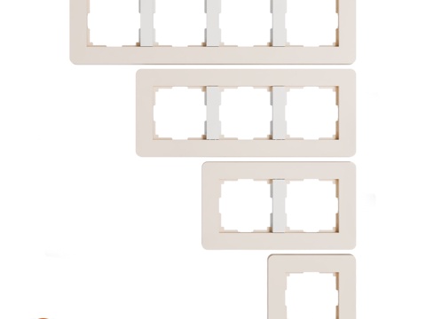  OM 插座开关用聚碳酸酯框架 W3d模型 