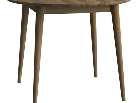  圆形柚木餐桌 VINTAGE 1003d模型 