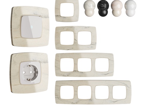  OM 插座和开关框架 Ambrella Volt O3d模型 