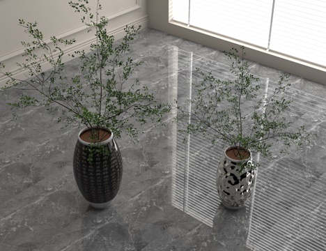  现代花瓶摆件3d模型 