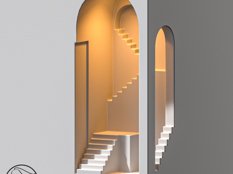  LampsShop.ru G0015-1 石膏灯楼梯灯3d模型 