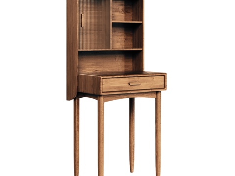  中世纪风格带抽屉与层架的OM梳妆台3d模型 