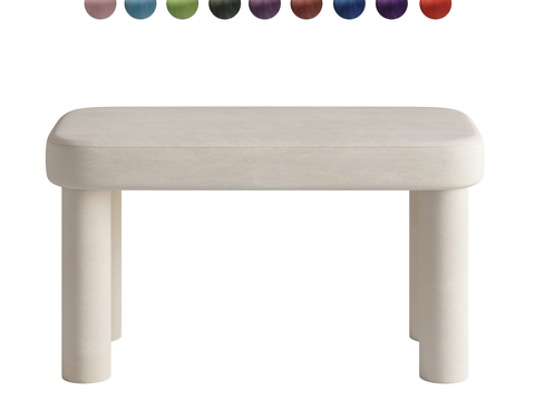  现代简约沙发矮凳 矮凳 简约矮凳 凳子3d模型 