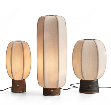  中古风台灯3d模型 